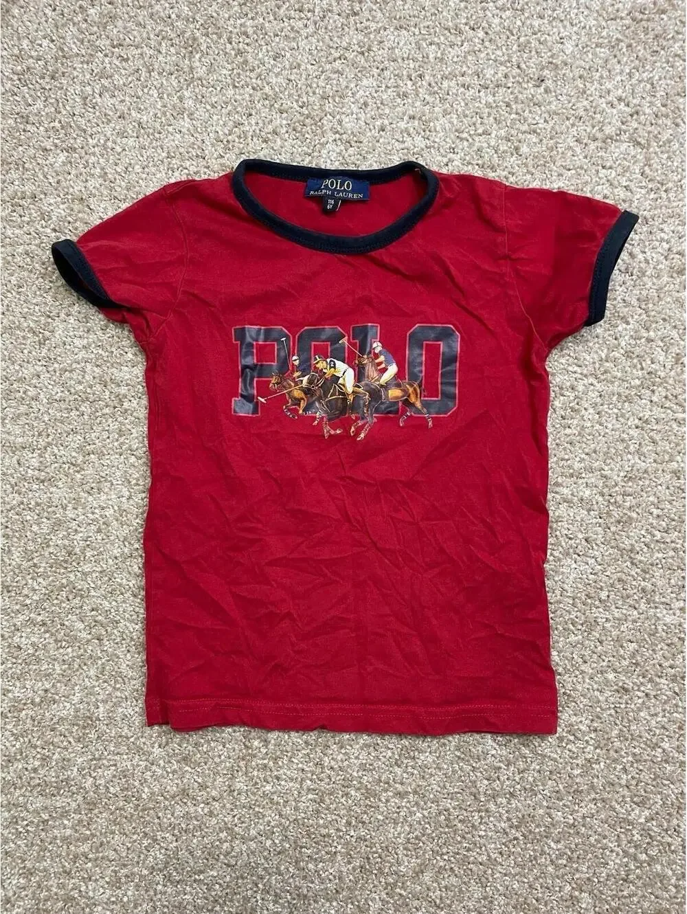Polo Ralph Lauren Kid Boy Cotton Short Sleeve Shirt Red 6y